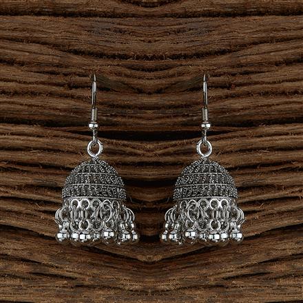 Jhumki With Oxidised Plating