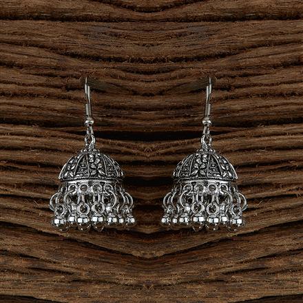 Jhumki With Oxidised Plating