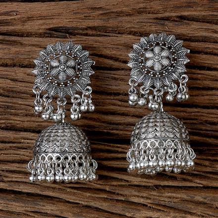 Jhumki With Oxidised Plating