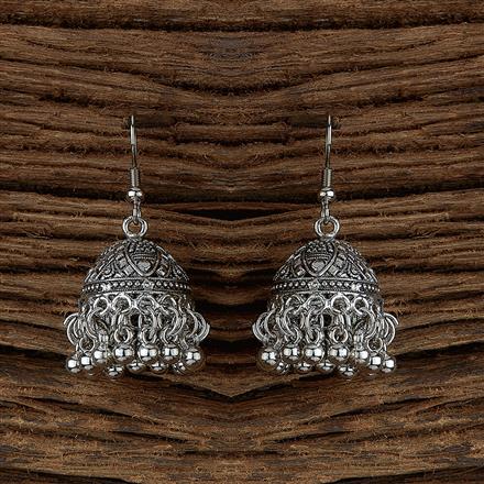 Jhumki With Oxidised Plating