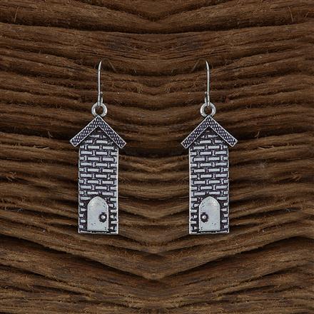 Classic Earring With Oxidised Plating