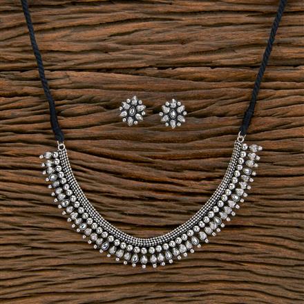 Classic Necklace With Oxidised Plating