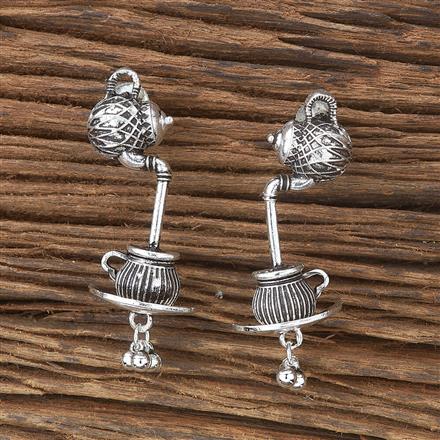 Trendy Earring With Oxidised Plating