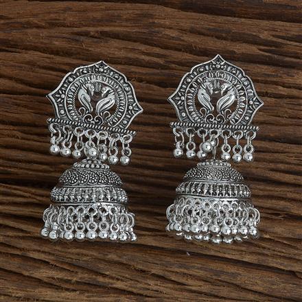 Jhumki With Oxidised Plating