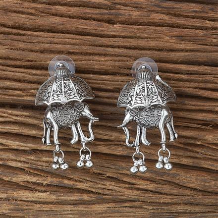 Classic Earring With Oxidised Plating