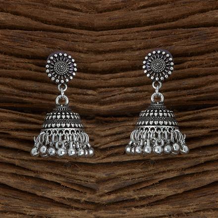 Jhumki With Oxidised Plating