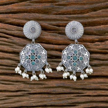 Classic Earring With Oxidised Plating
