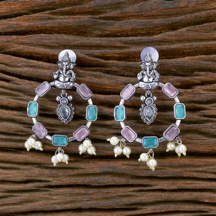 Classic Earring With Oxidised Plating