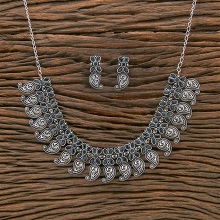 Classic Necklace With Oxidised Plating