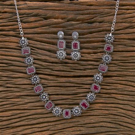 Classic Necklace With Oxidised Plating