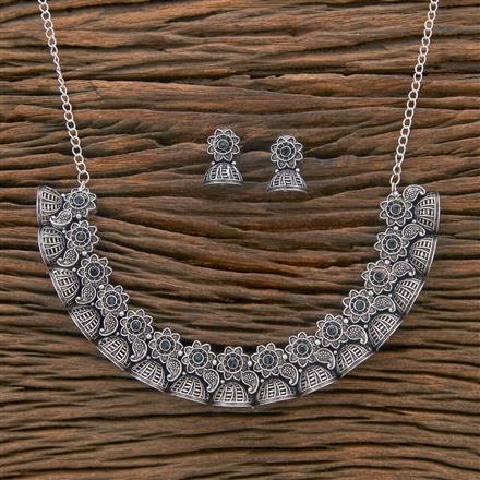 Classic Necklace With Oxidised Plating