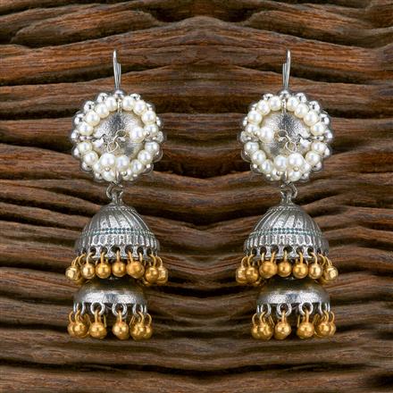 Jhumki With Oxidised Plating