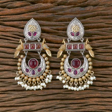 Oxidised German Silver Earring With 2 Tone Plating