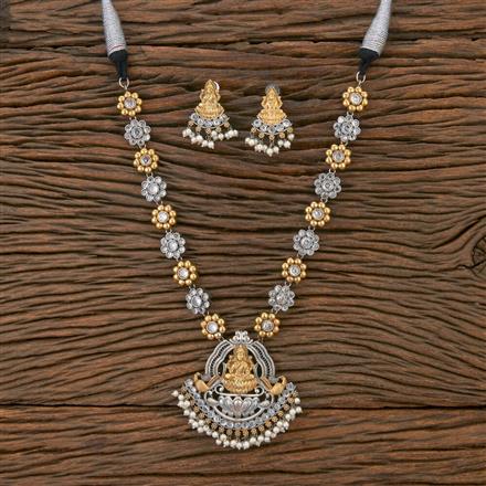 Oxidised German Silver Necklace With 2 Tone Plating