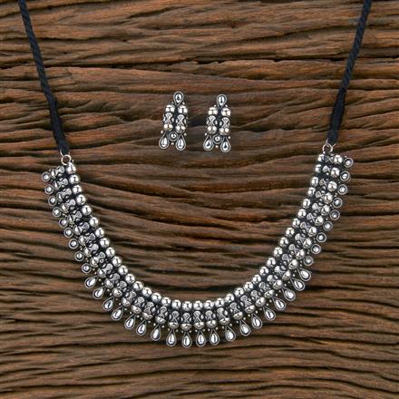 Delicate Necklace With Oxidised Plating