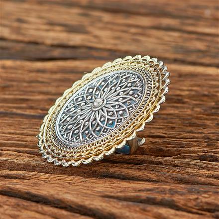 Oxidised Classic Ring With 2 Tone Plating