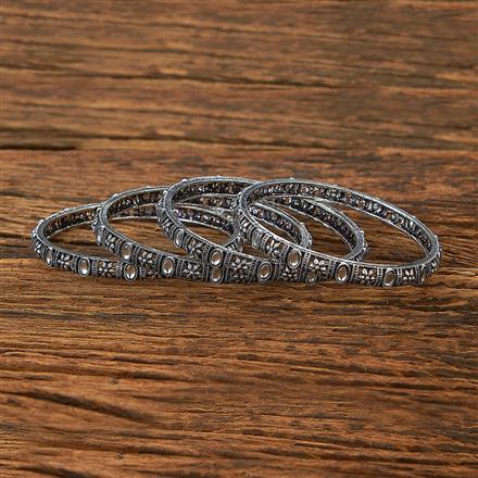 Classic Bangles With Oxidised Plating