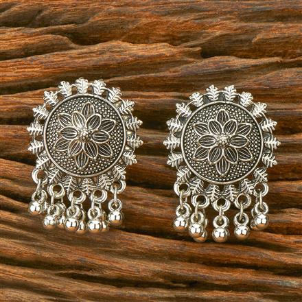 Classic Earring With Oxidised Plating