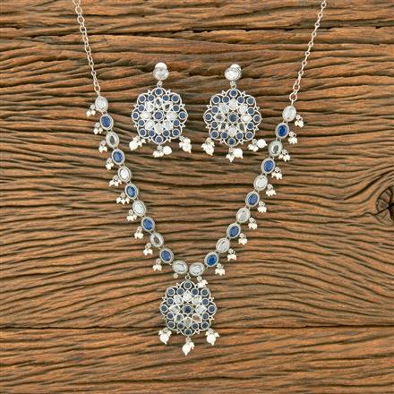 Pearl Necklace With Oxidised Plating