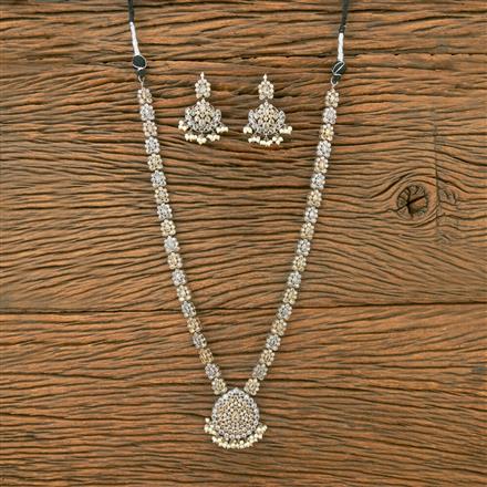 Long Necklace With Oxidised Plating