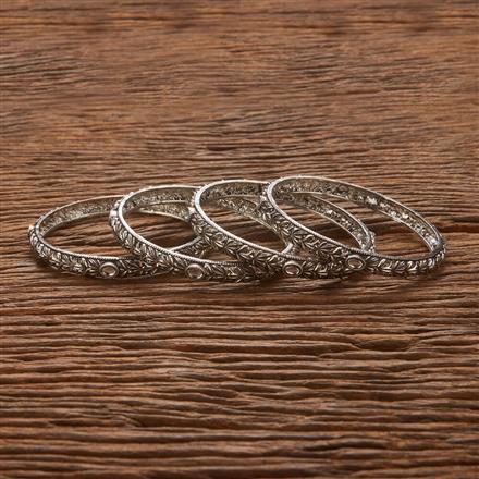 Classic Bangles With Oxidised Plating