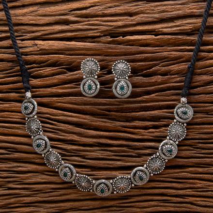 Classic Necklace With Oxidised Plating