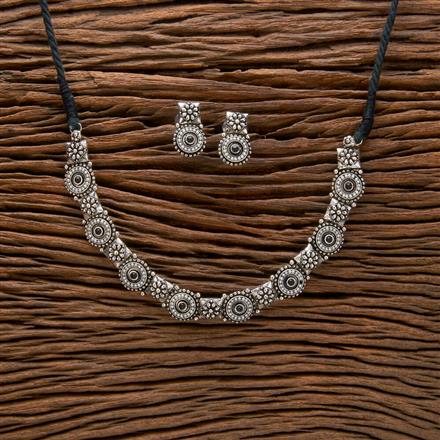 Classic Necklace With Oxidised Plating