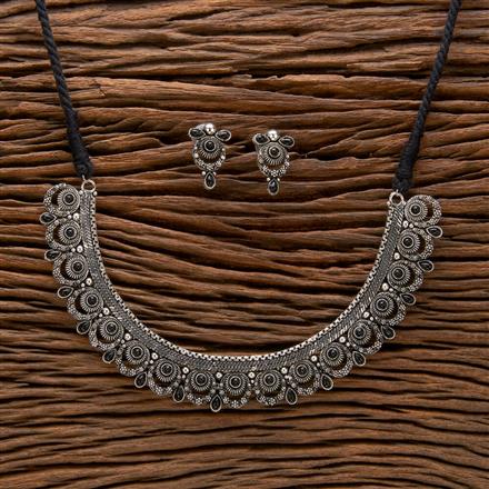 Classic Necklace With Oxidised Plating