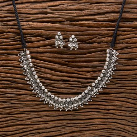 Classic Necklace With Oxidised Plating