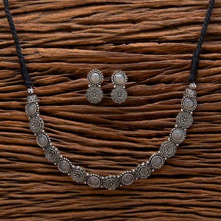 Classic Necklace With Oxidised Plating