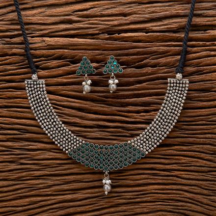 Classic Necklace With Oxidised Plating