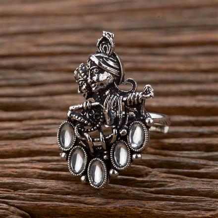 Adjustable Ring With Oxidised Plating