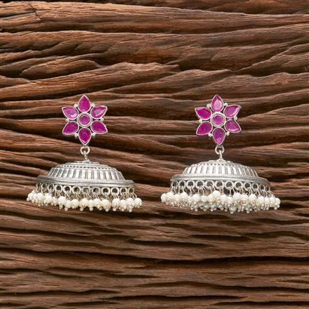 Jhumki With Oxidised Plating