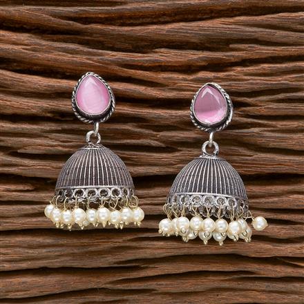 Jhumki With Oxidised Plating