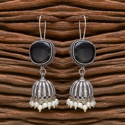 Jhumki With Oxidised Plating