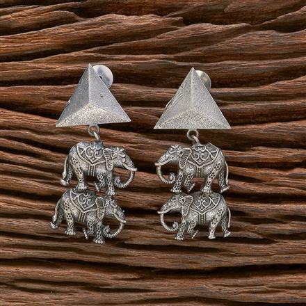 Classic Earring With Oxidised Plating