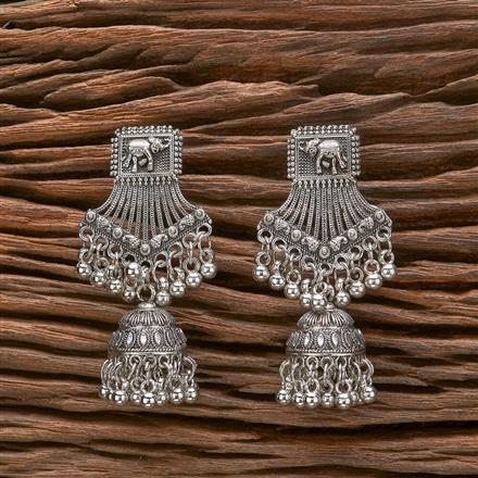 Classic Jhumki With Oxidised Plating