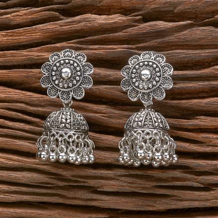 Jhumki With Oxidised Plating