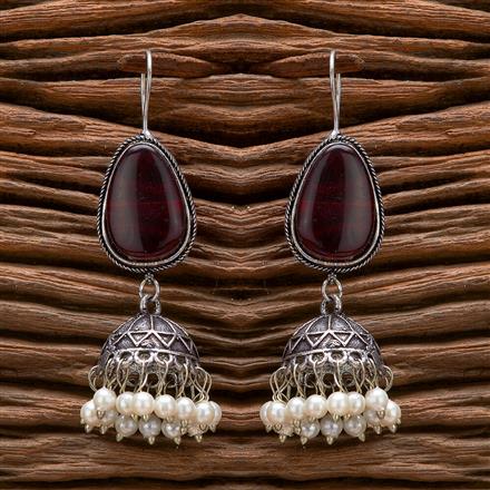 Jhumki With Oxidised Plating