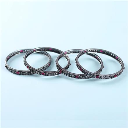 Classic Bangles With Oxidised Plating