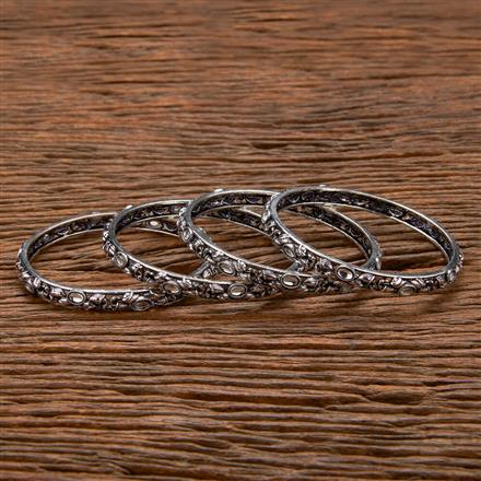 Classic Bangles With Oxidised Plating