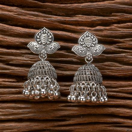 Jhumki With Oxidised Plating