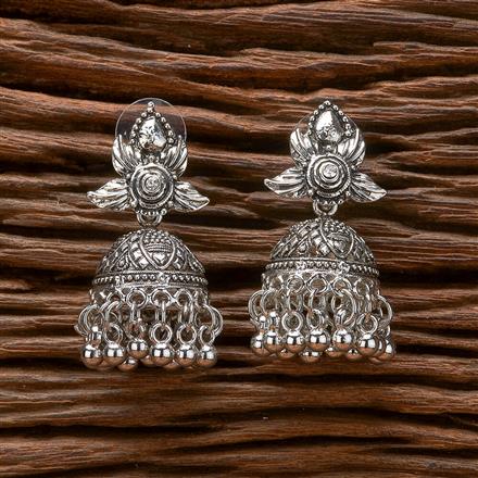 Jhumki With Oxidised Plating