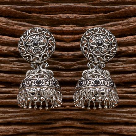 Jhumki With Oxidised Plating