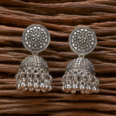 Jhumki With Oxidised Plating