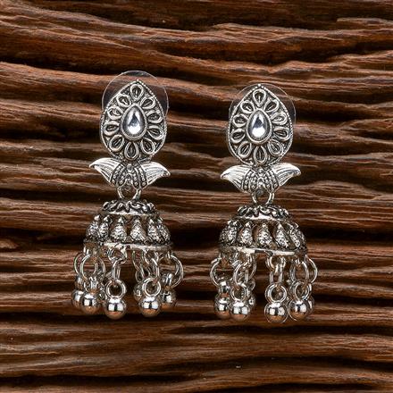 Jhumki With Oxidised Plating