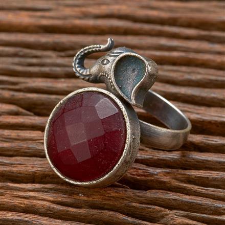 Adjustable Ring With Oxidised Plating