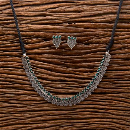 Classic Necklace With Oxidised Plating