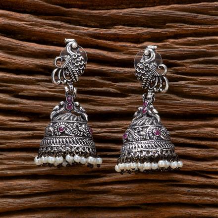 Jhumki With Oxidised Plating
