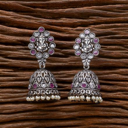 Jhumki With Oxidised Plating